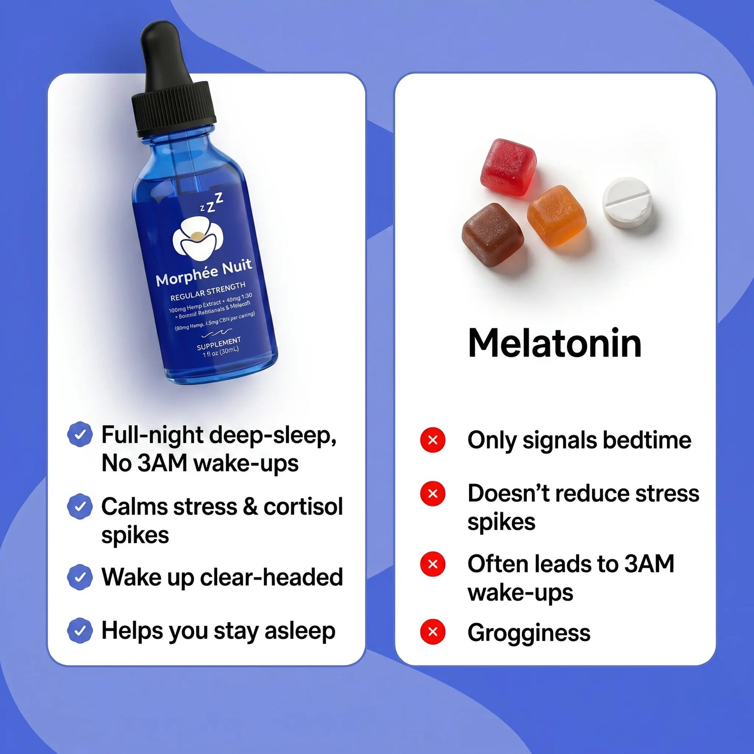 morphee nuit vs melatonin split
